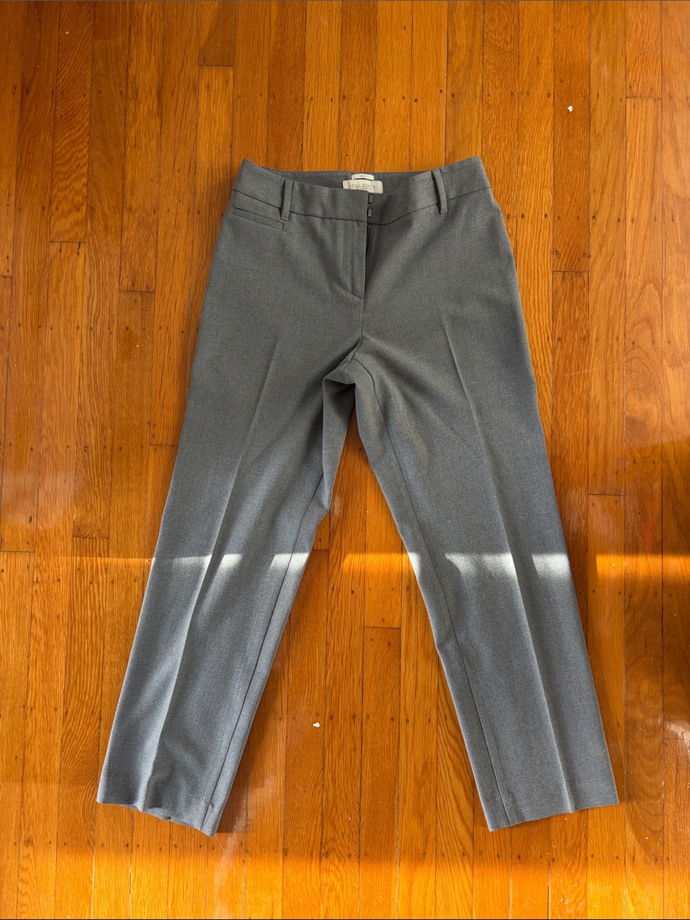 Talbots CURVY PETITE Gray Dress Pants - Classic Straight Fit